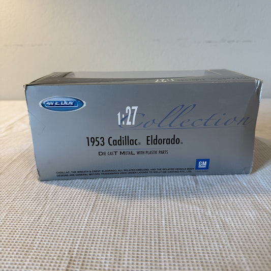 Welly 1953 Cadillac Eldorado 1/27 Collection Black Convertible Diecast Sealed