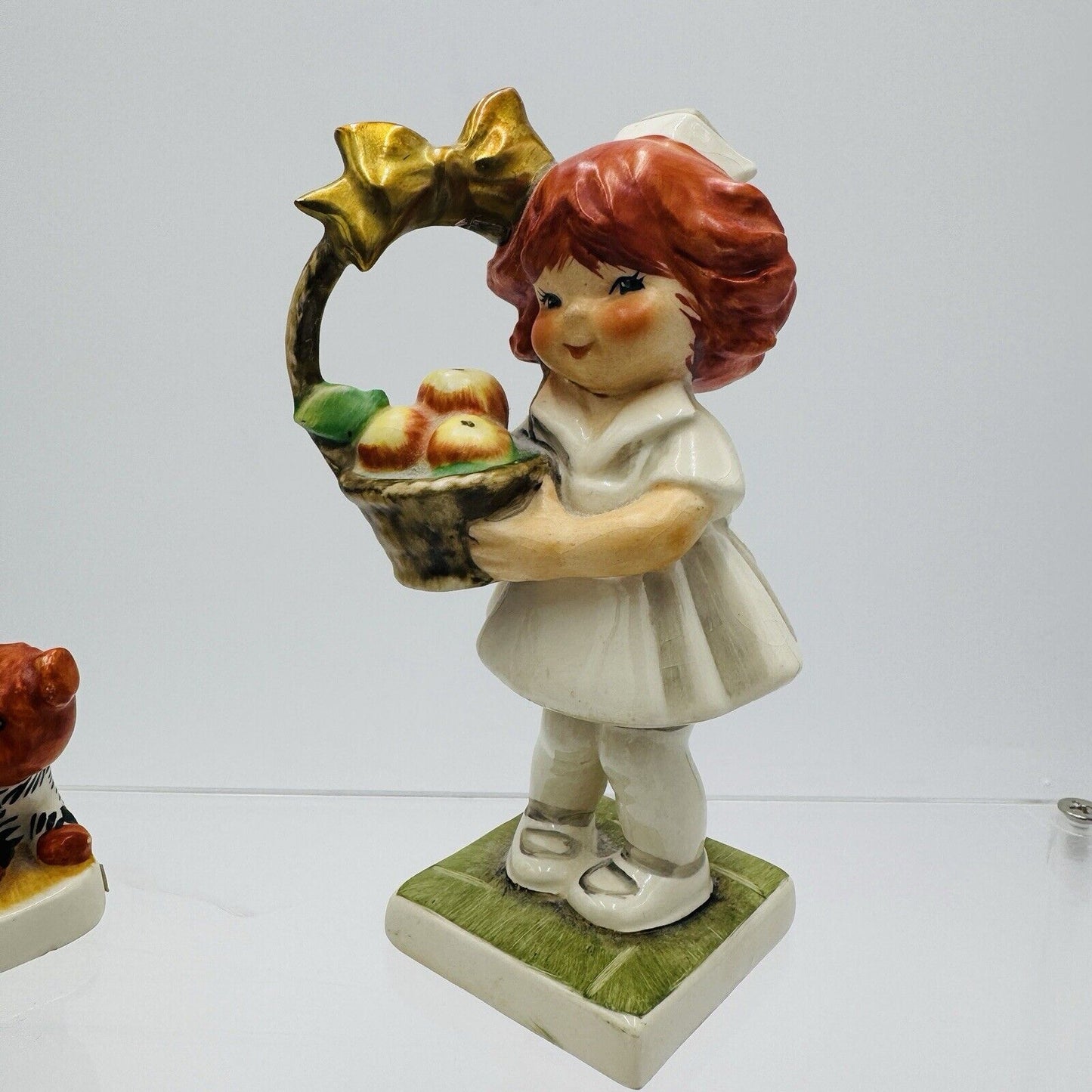 Goebel Red Heads Figurines Cheer Up Nurse Boy W/ Dog Germany 1967 Charlot Byj