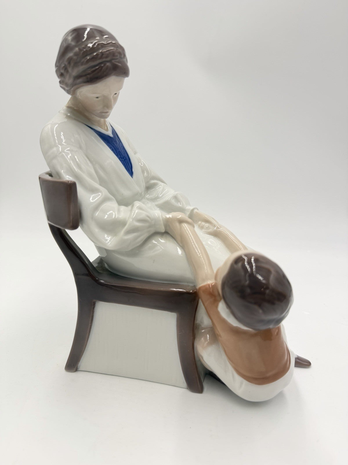 B&G Bing & Grondahl 9" Porcelain Mother & Son Child 1642 Denmark  Figurine Large