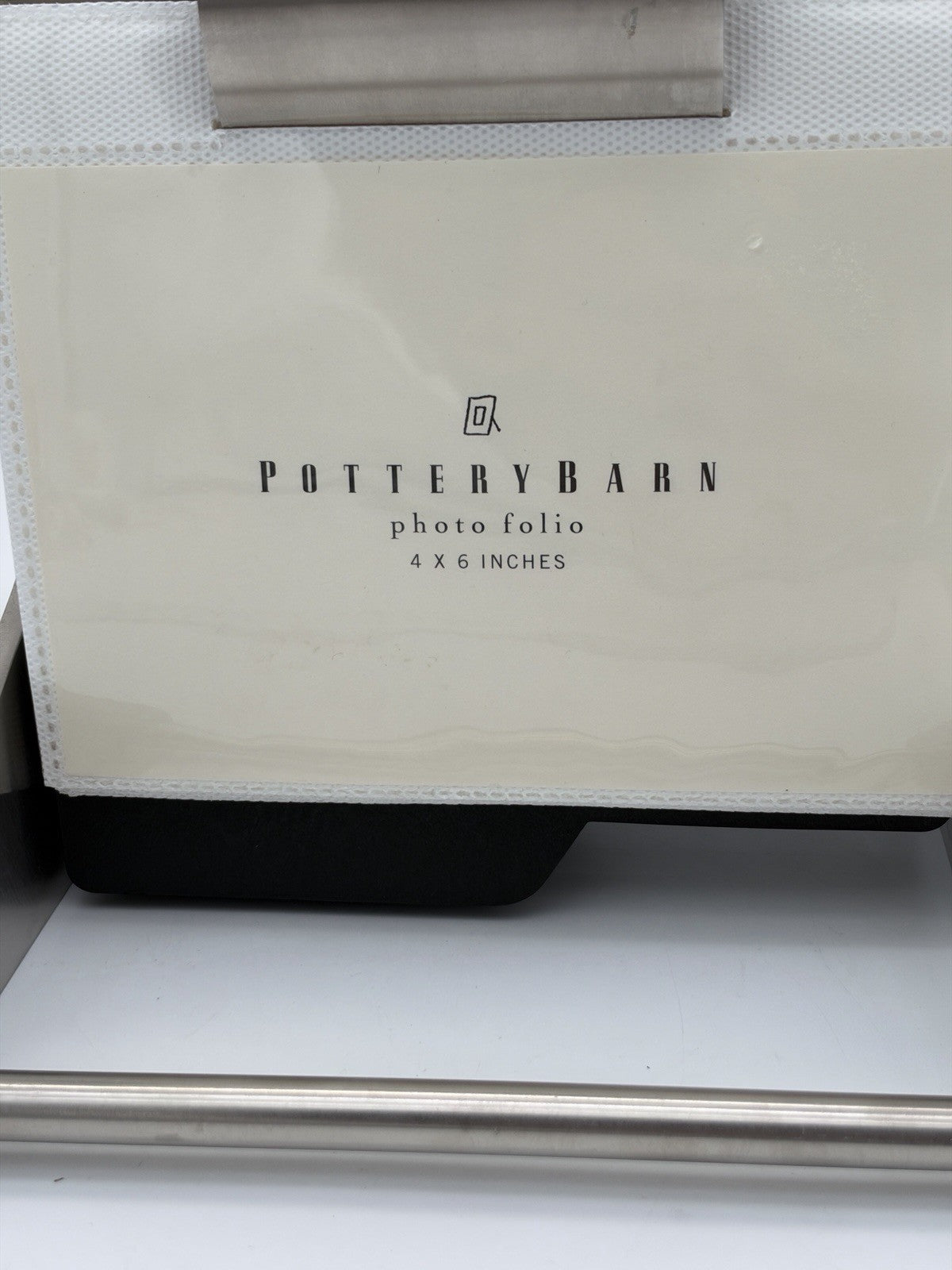 Pottery Barn Stainless Steel 4x6 Multi Photo Folio Album Carousel - 72 Pictures