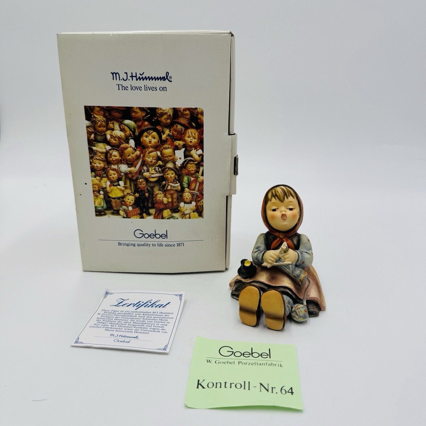 Hummel GOEBEL Figurine "Happy Pastime # 69 w/Box Germany Porcelain COA Painted