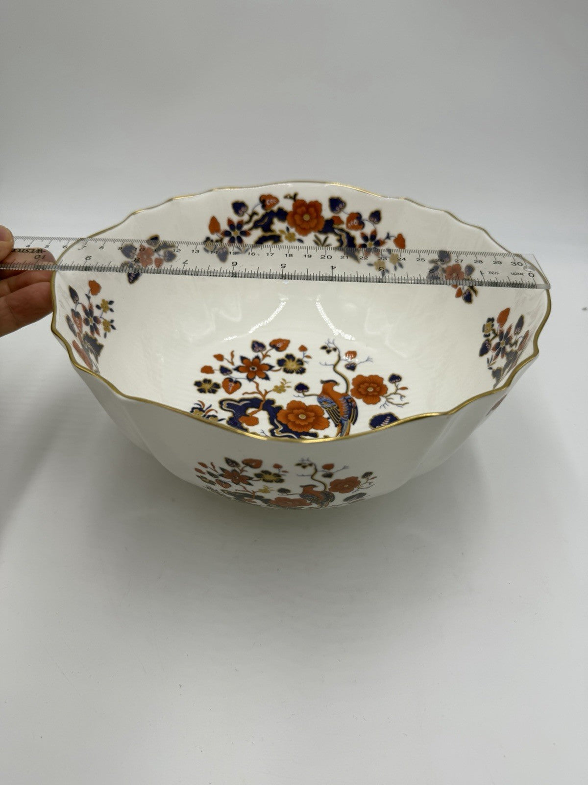 Aynsley Bird of Paradise fine bone china fruit Serving centerpiece bowl Large