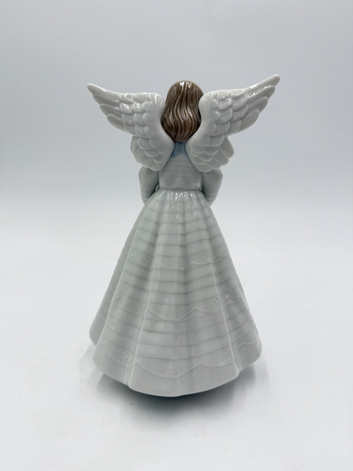 Lladro Spain Porcelain Angel Tree Topper 5876 Angelic Cymbalist 7.2”H Figurine