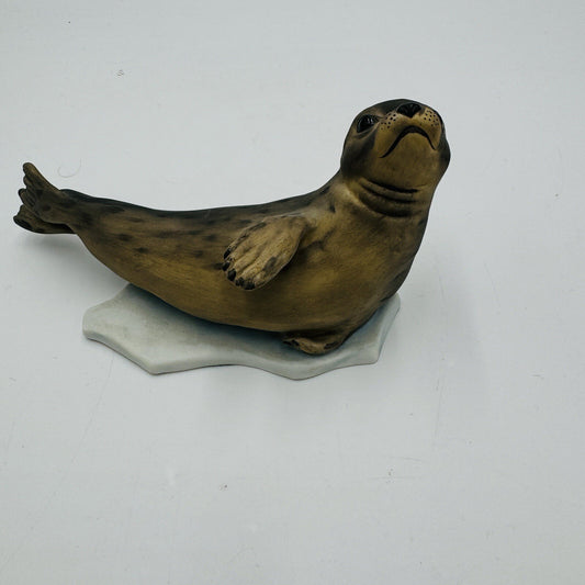 KAISER Germany Porcelain RECLINING SEAL Bisque W. GAWANTKA #604 Figurine