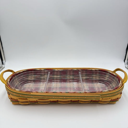 Longaberger 2000 Autumn Reflections Large Small Harvest Blessings Basket 20”x9”