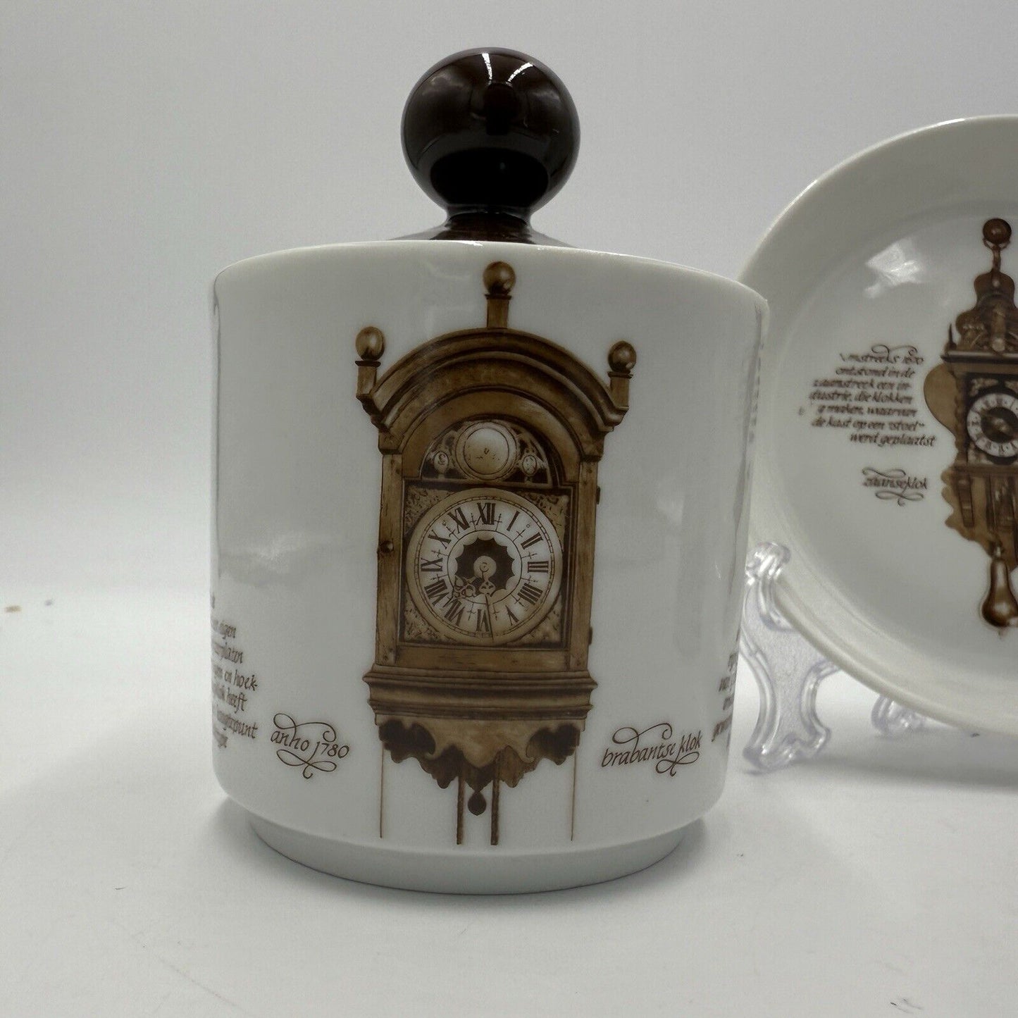 Mitterteich Porzellan Porcelain Antique Clocks Sugar and Creamer Saucer