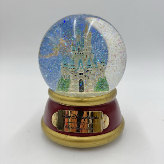 Walt Disney World 1971 Where Magic Lives Musical Snowglobe Disney Castle 5.5”