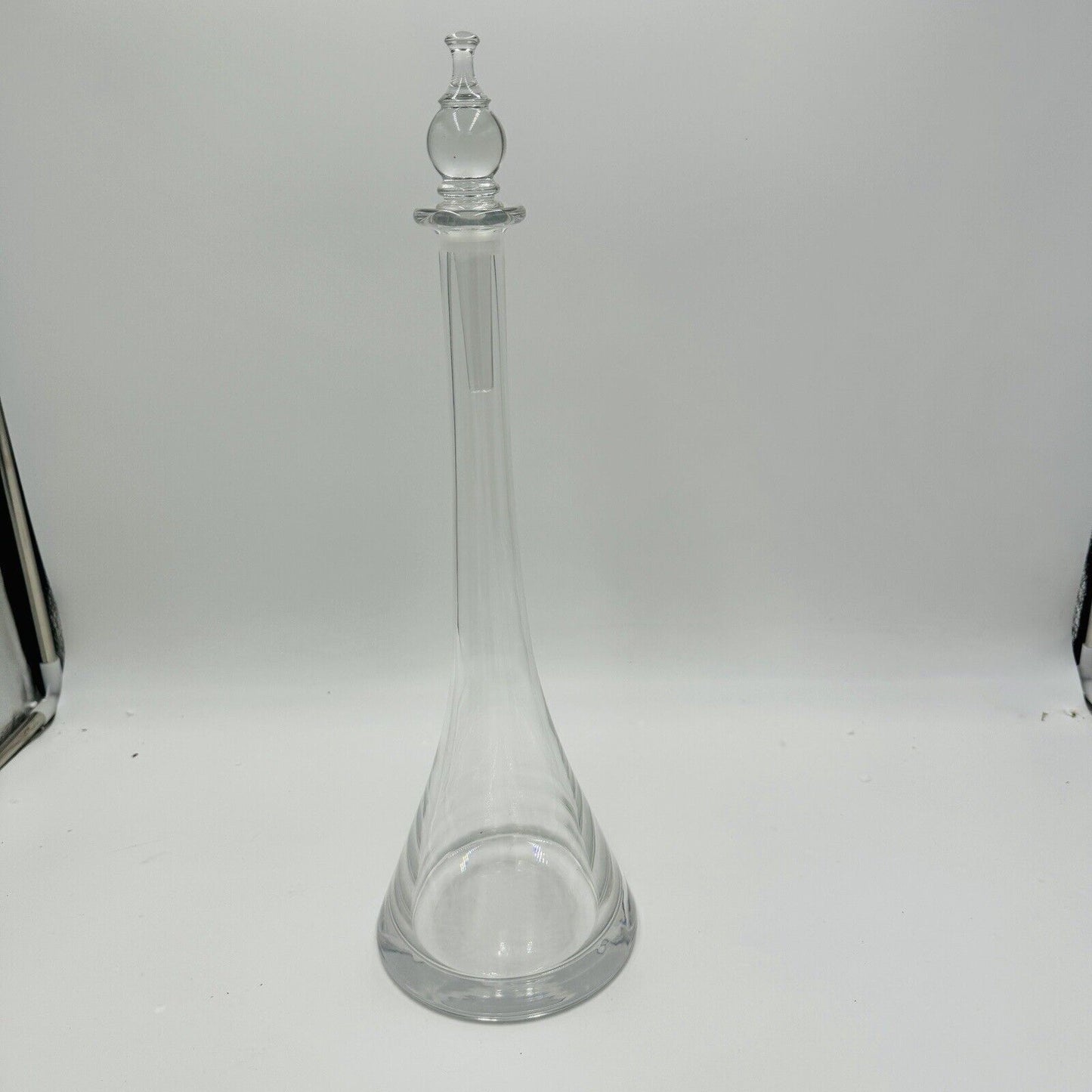 Orrefor Sweden Crystal by Olle Alberius Decanter Glasbruk 18in Large Home Decor