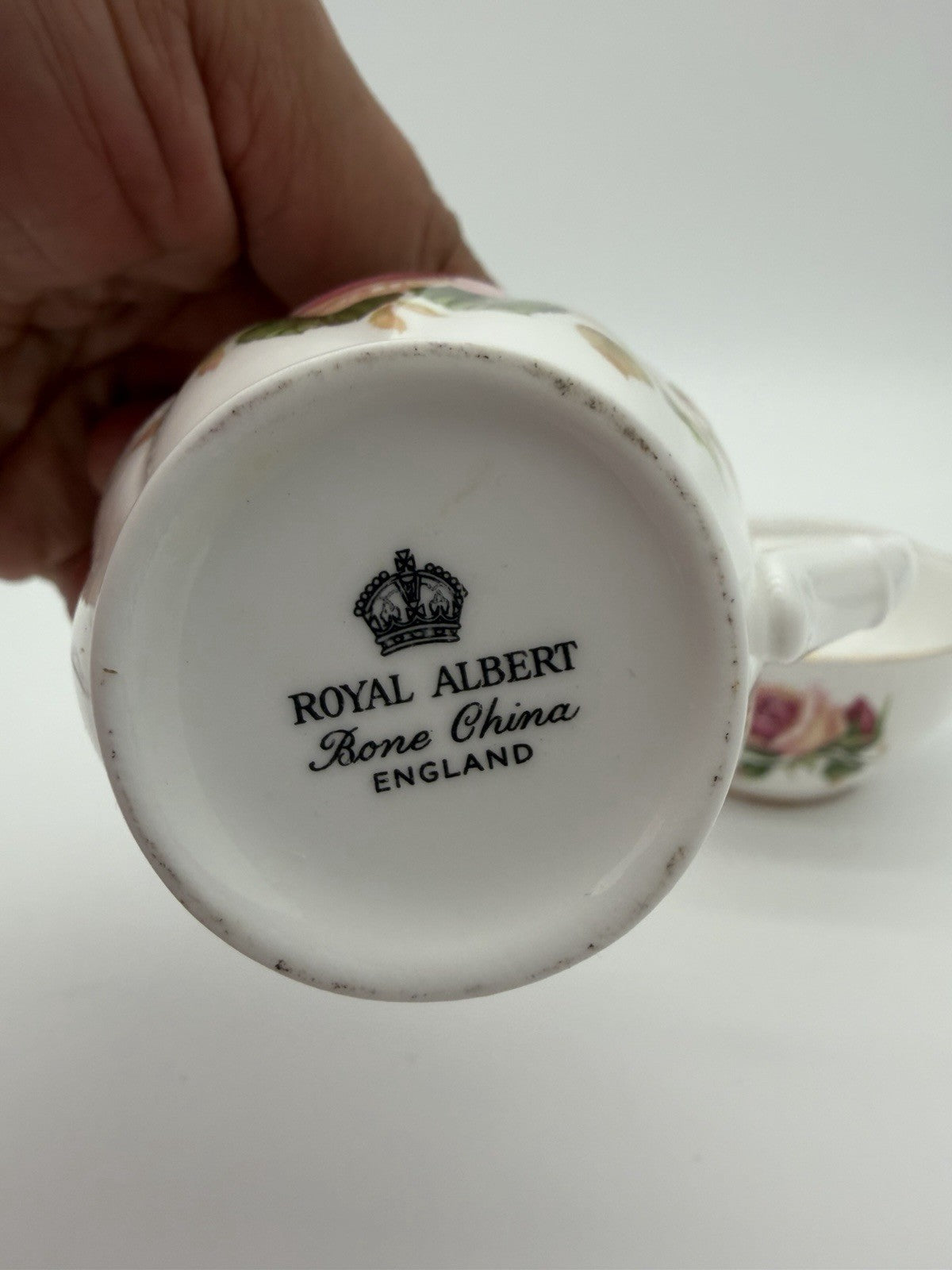 Royal Albert England Porcelain English Beauty Floral Rose Creamer & Sugar Bowl