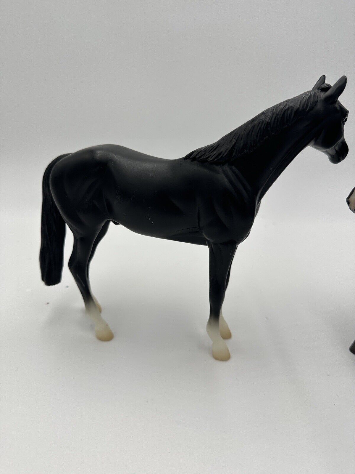 Breyer Horse Pair Raven Black Morgan And Classics Black Thoroughbred Toys