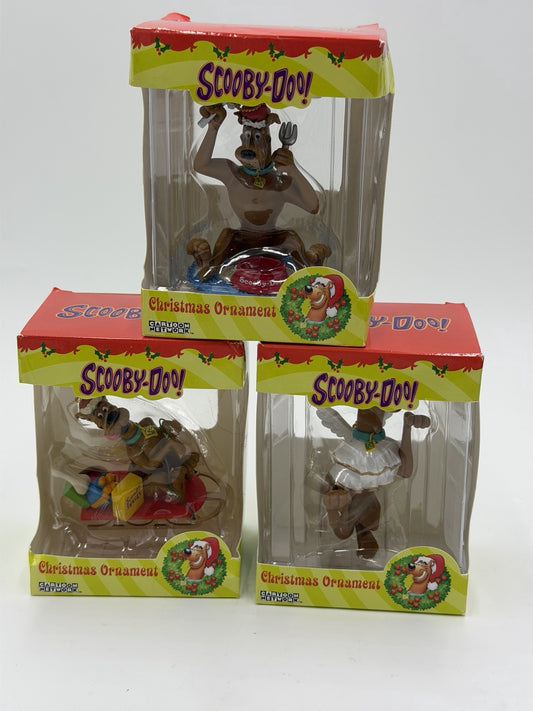 Scooby Doo Christmas Ornament Set Of 3 Cartoon Network  Vintage