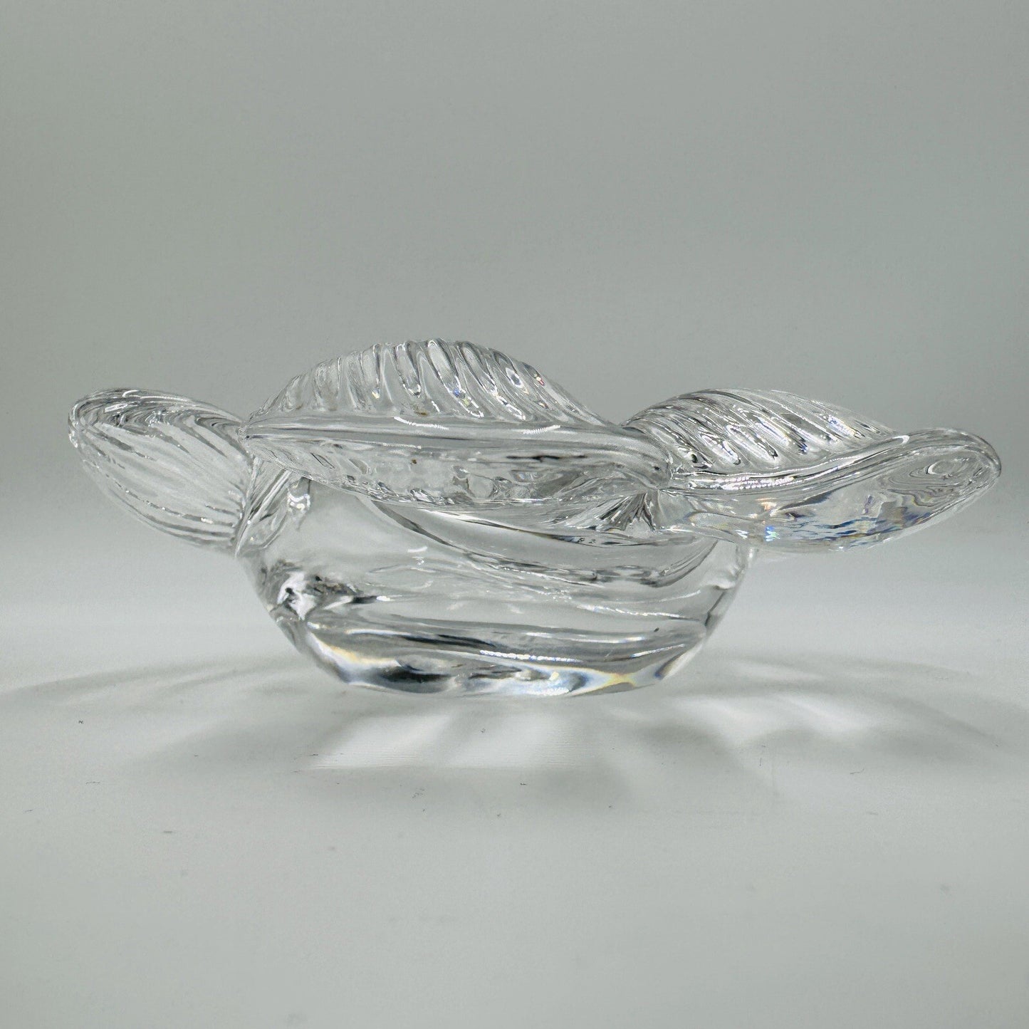 Fish Shaped Candy Trinket Art Vannes France Crystal Ring Dish 2”H x 6.5"L