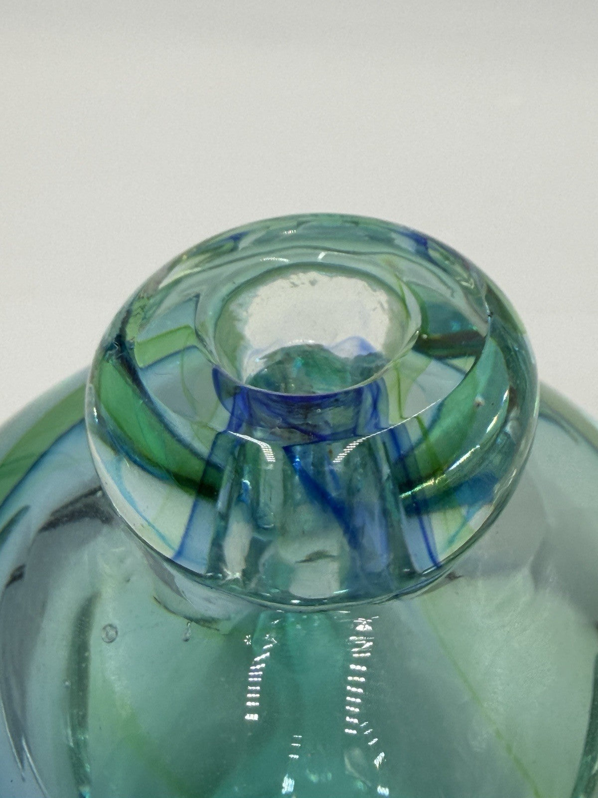 Vintage Murano Italy Flavio Poli Sommerso Faceted Art Glass Bottle Vase 4”