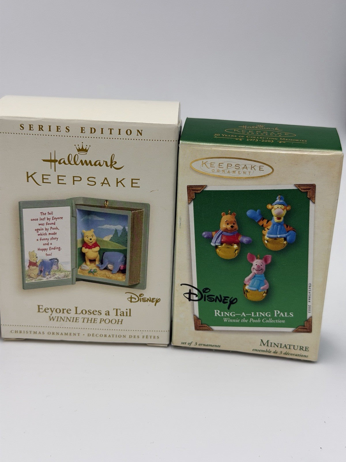 Hallmark Disney Winnie The Pooh Collector Series Mini Books Ornaments  6 Pcs