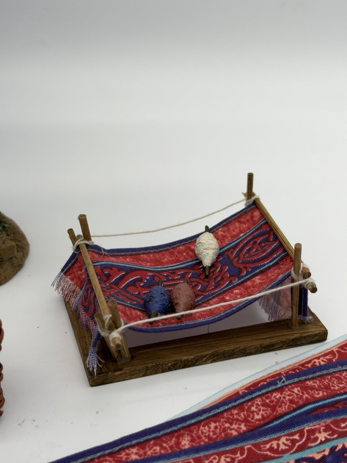 Fontanini Italy Weaving Accessory Set Figurine Nativity Village Town 6 Pcs Rare