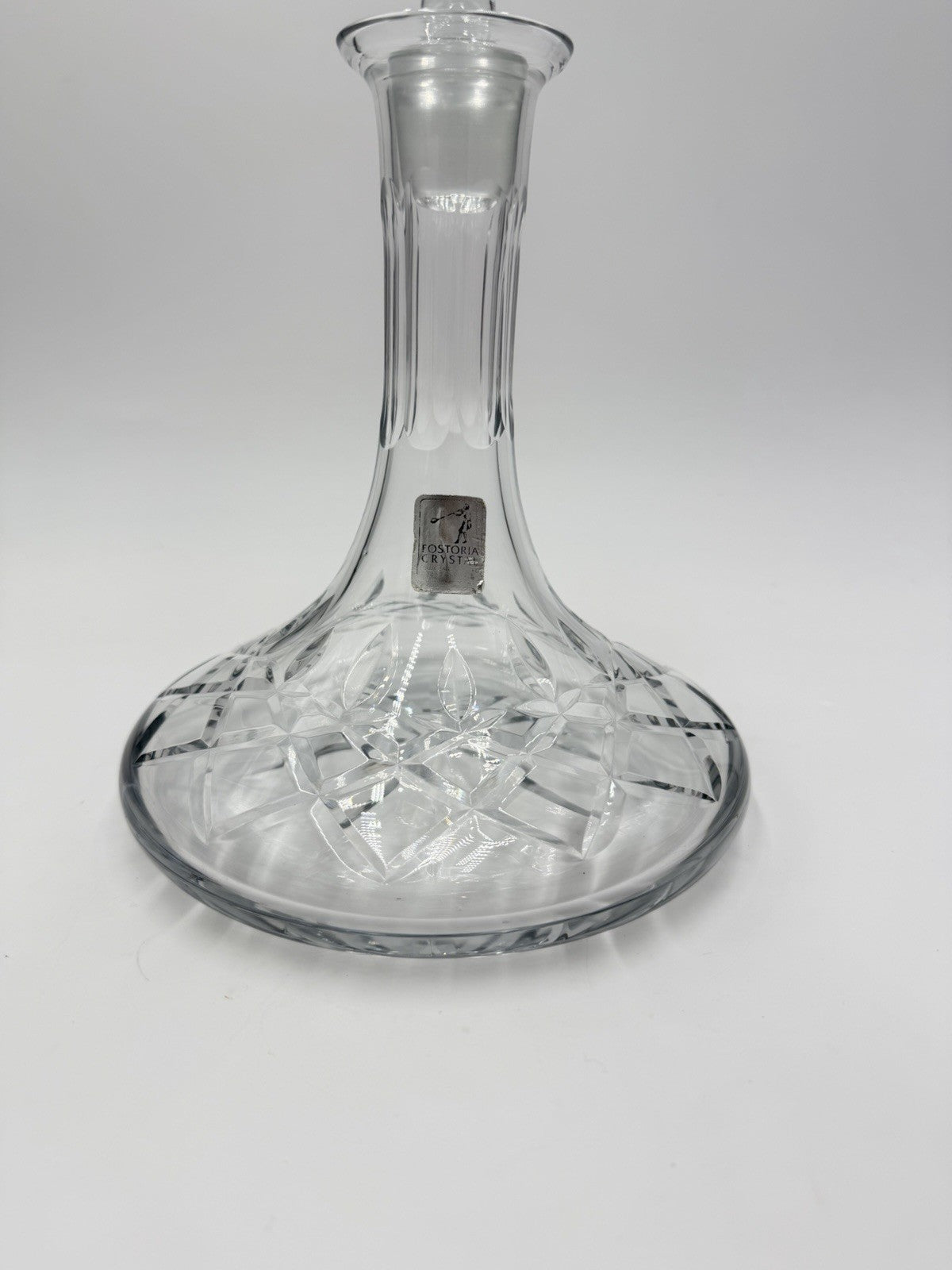 Rare Fostoria Crystal American Lead Wine Decanter W/stopper & Original Sticker