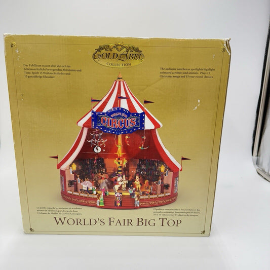 Mr Christmas The Gold Label Collection World's Fair Big Top Animated Circus Work