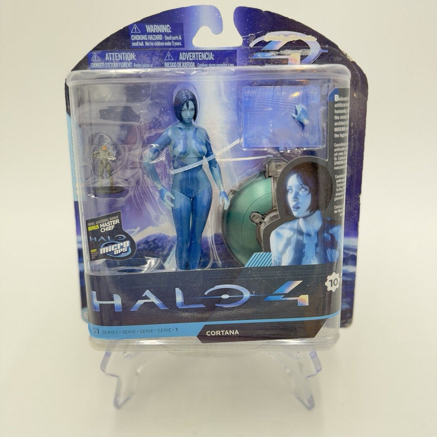 Halo 4 Series 1 Cortana Action Figure with Micro ops Master Chief McFarlane