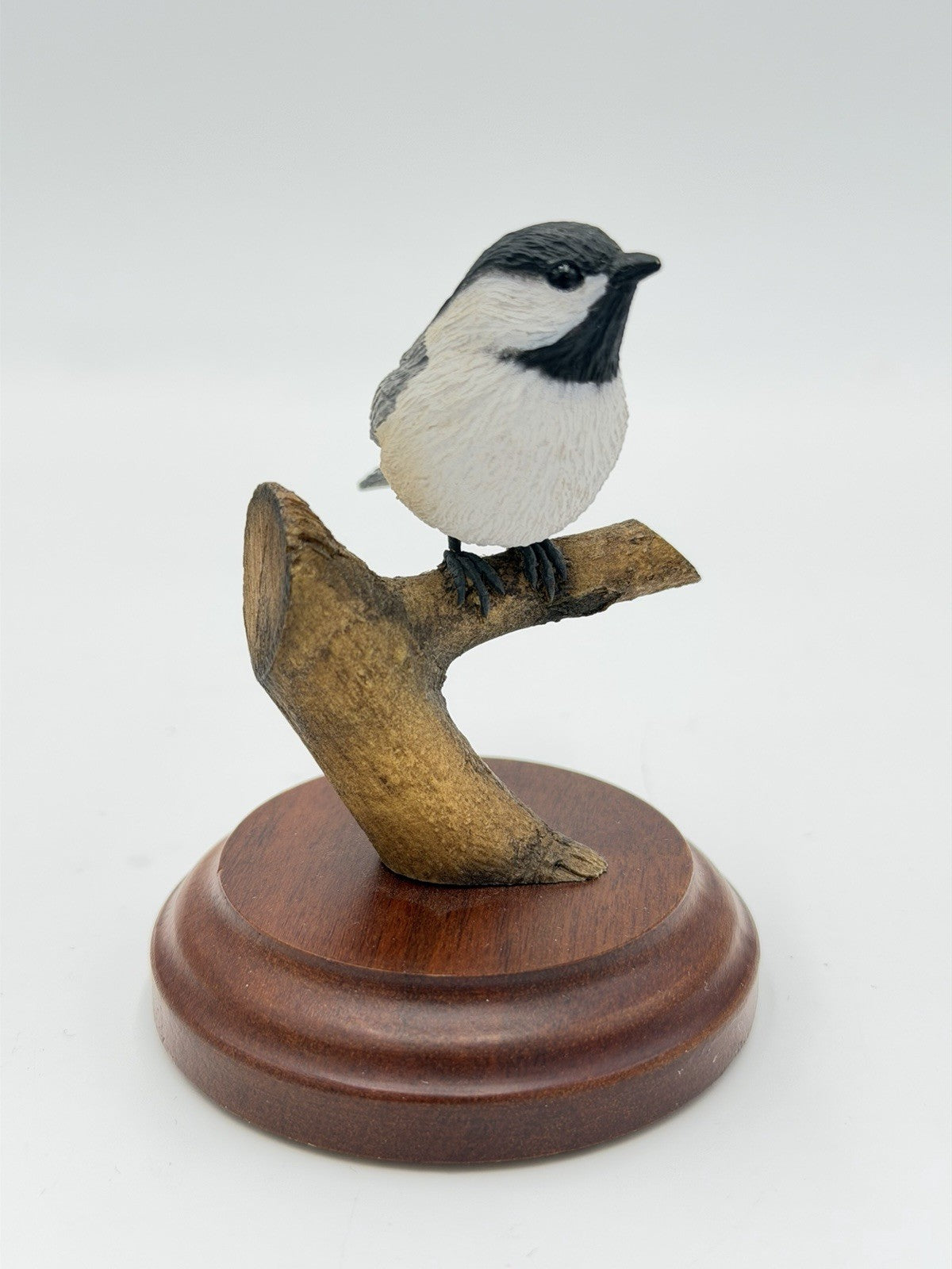 Richard Lamson Studio Black-capped Chickadee Bird Hand Made Figurine Signed 3”H