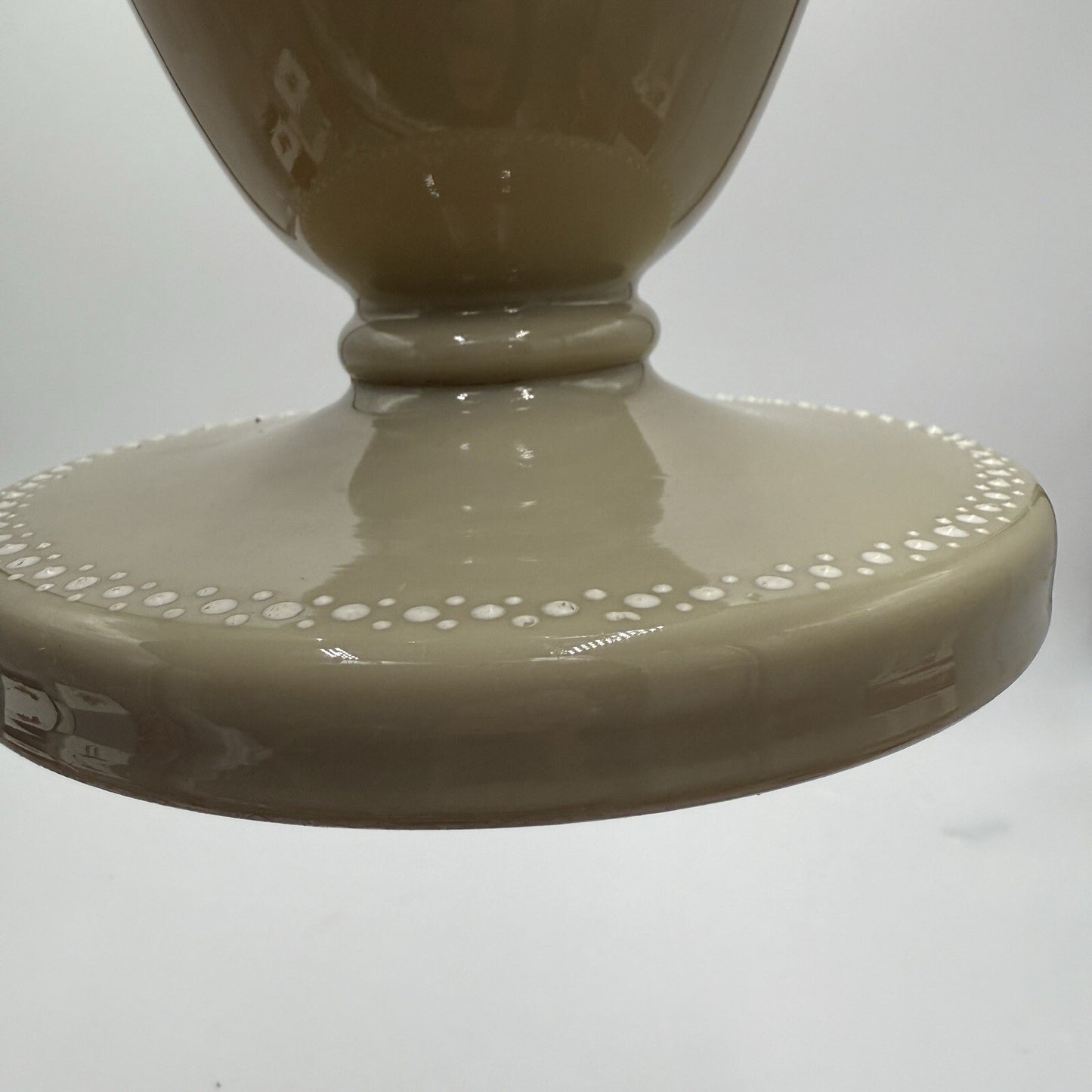 Antique Victorian Bristol Art Glass Hand Painted Daisies Footed Large Vase 11in