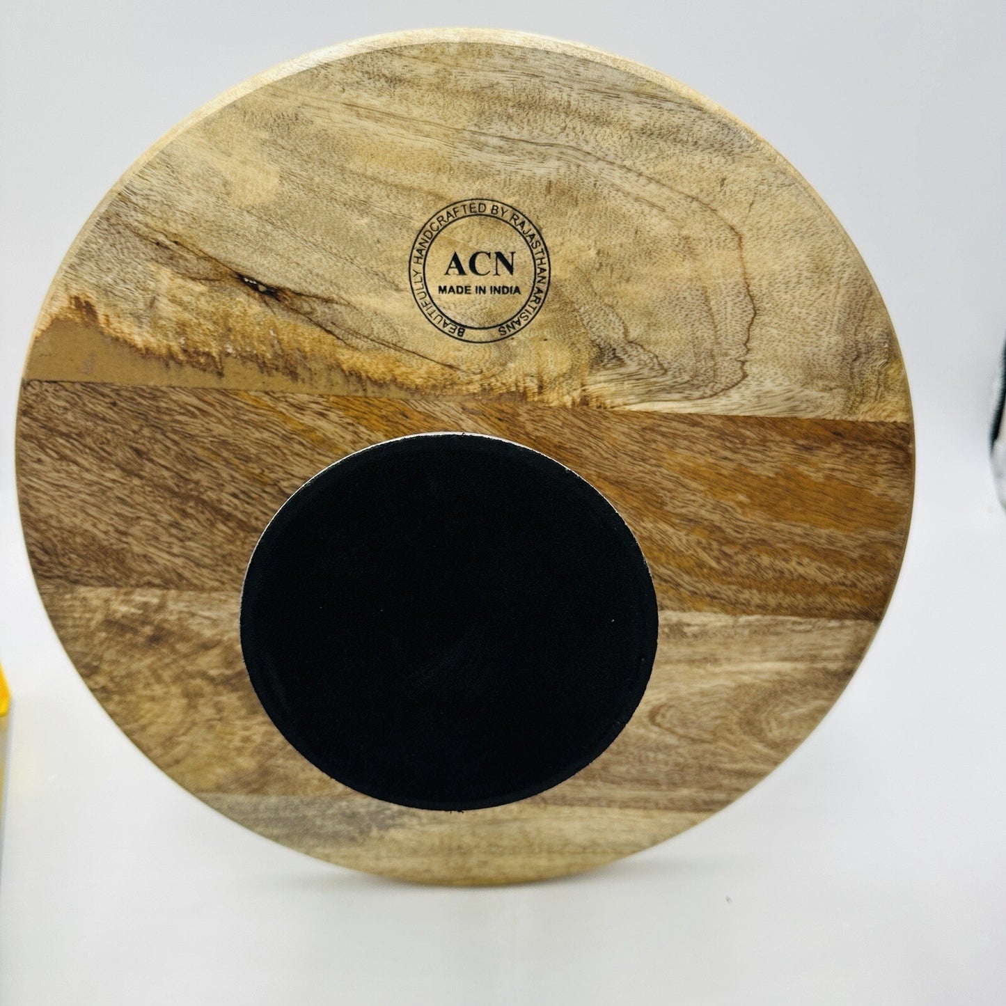 Rajasthan Artisans Cake Stand Brown 2 Tier Wood 17in H Farmhouse Country