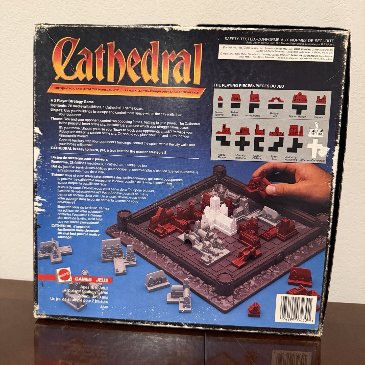 Cathedral Board Game Strategic Battle Medieval City Mattel Complete No Rules