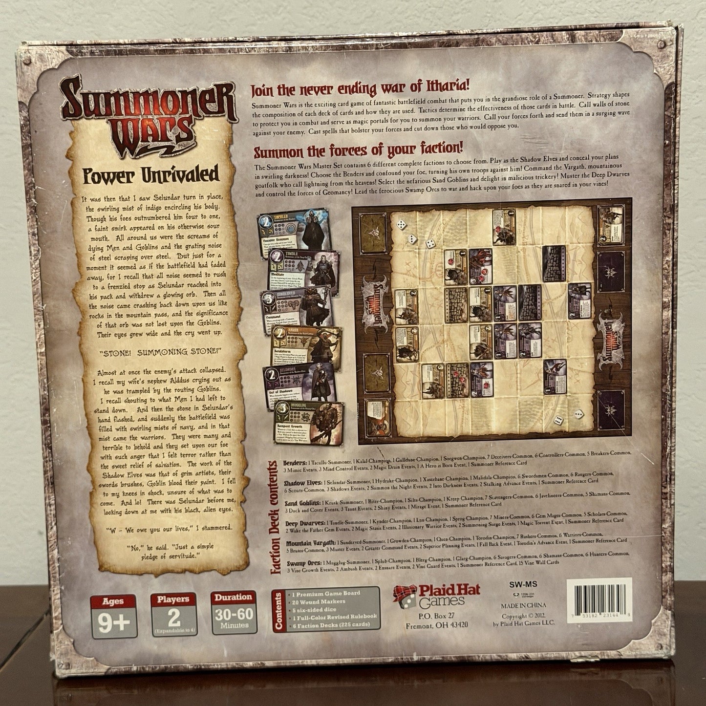 Summoner Wars Master Set Board Game New Open Box Complete Plaid Hat Games