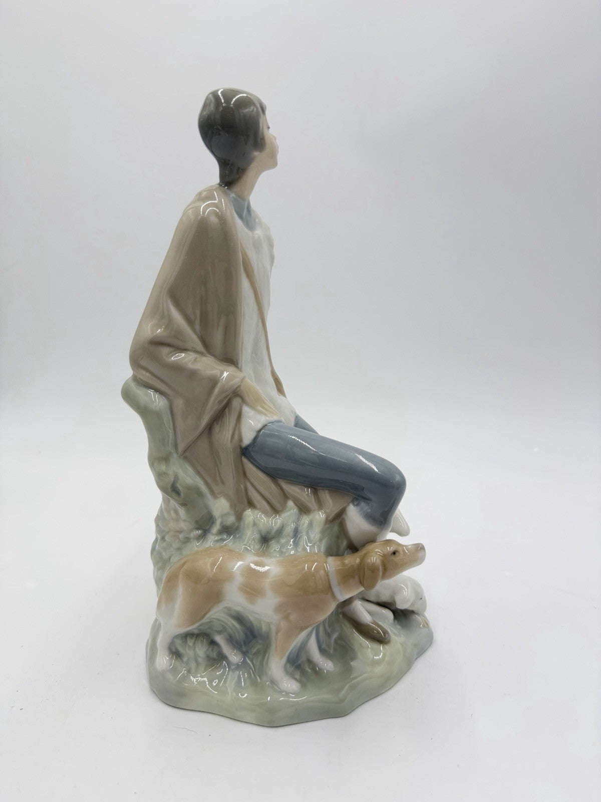 Large Nao By Lladro Spain Porcelain Shepherd Boy 10”H Figurine Early Retired