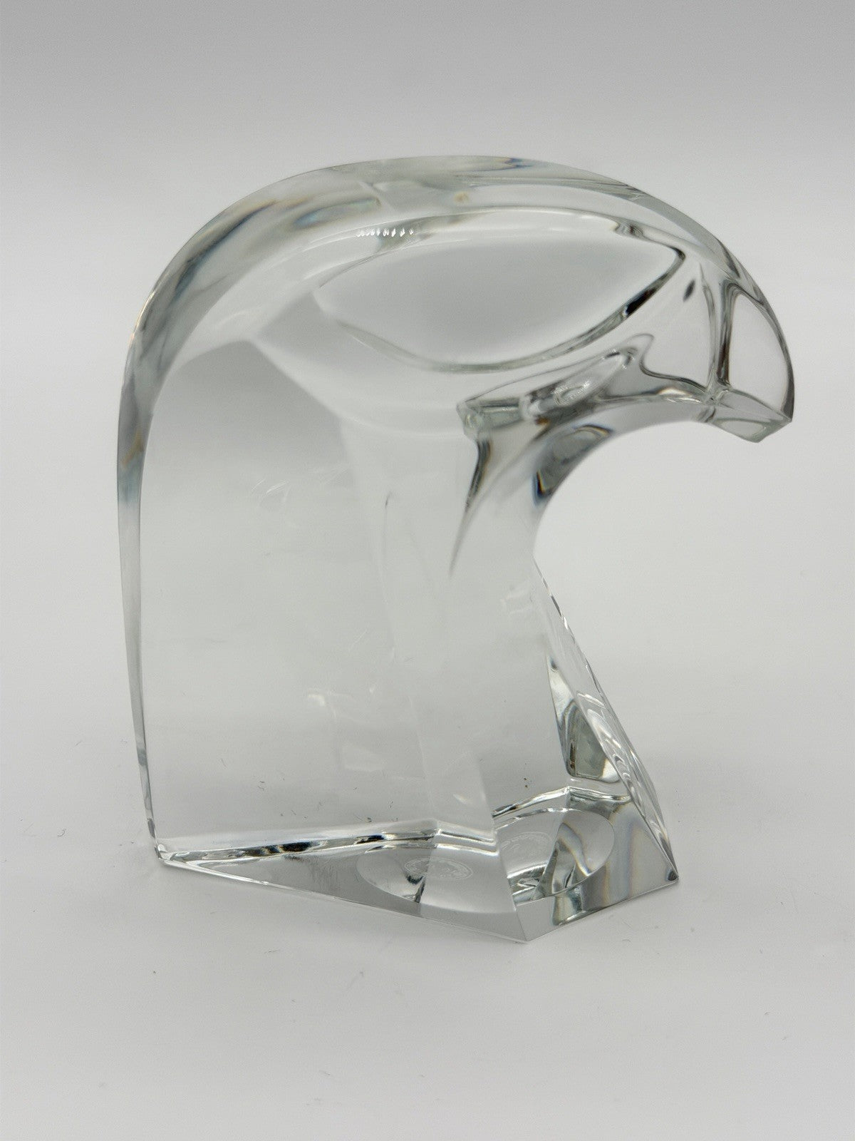 Saint Louis St Louis France Art Crystal Eagle Head Paperweight 3.5" Figurine