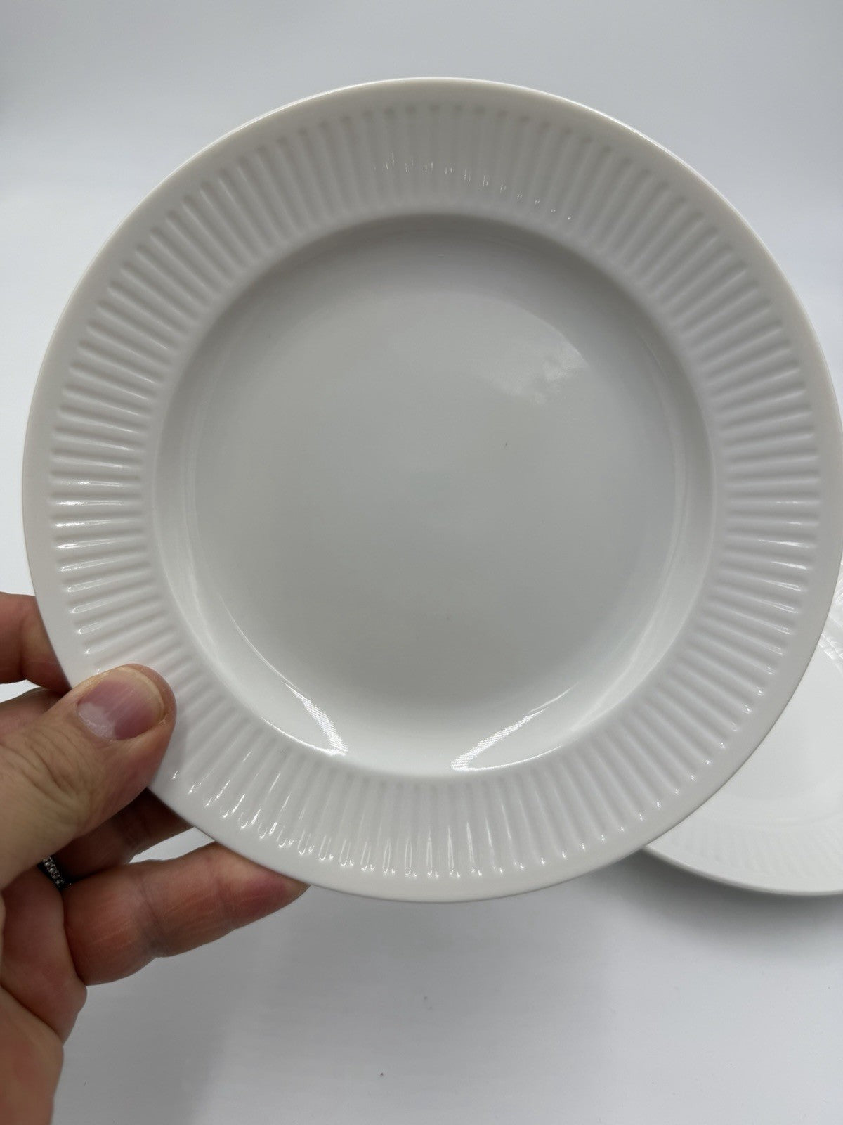 Royal Copenhagen Denmark China GEORGIANA dessert White Porcelain Plates 7”