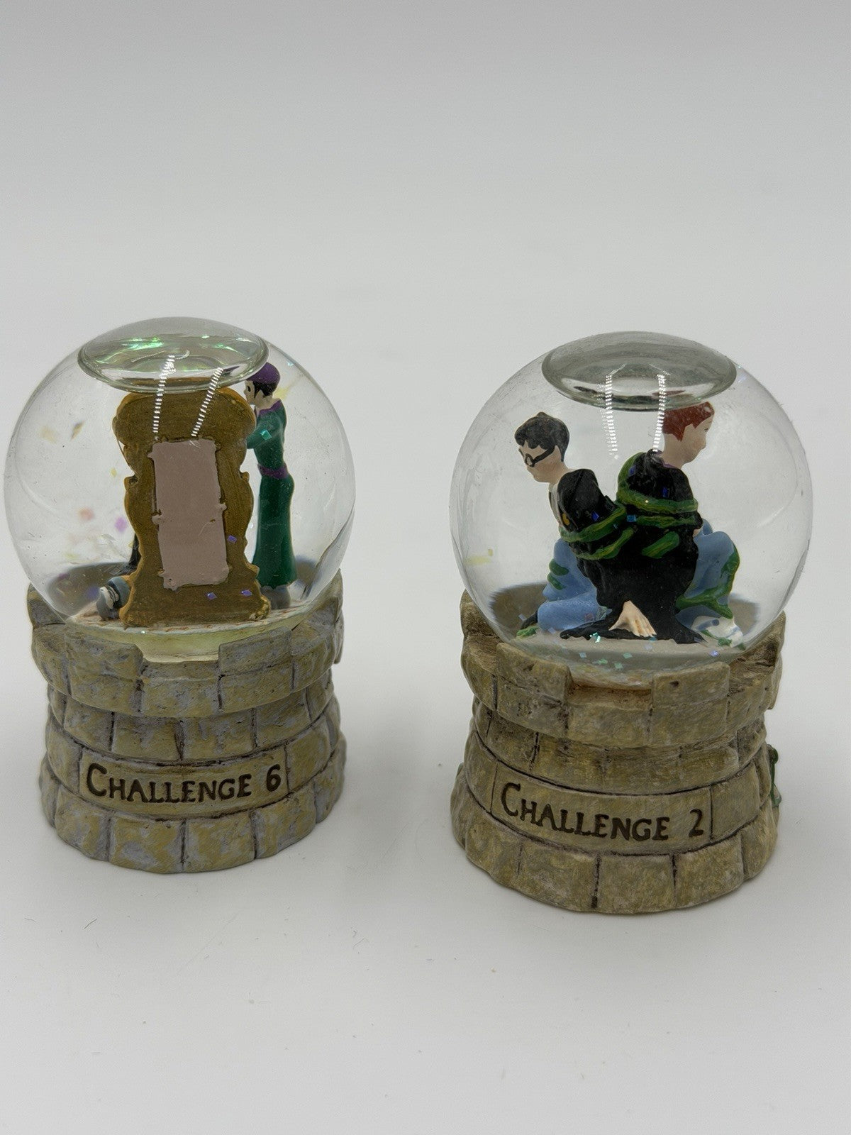 Hallmark 2000 Harry Potter Mirror Of Erised & Devils Snare Miniature Snow Globes