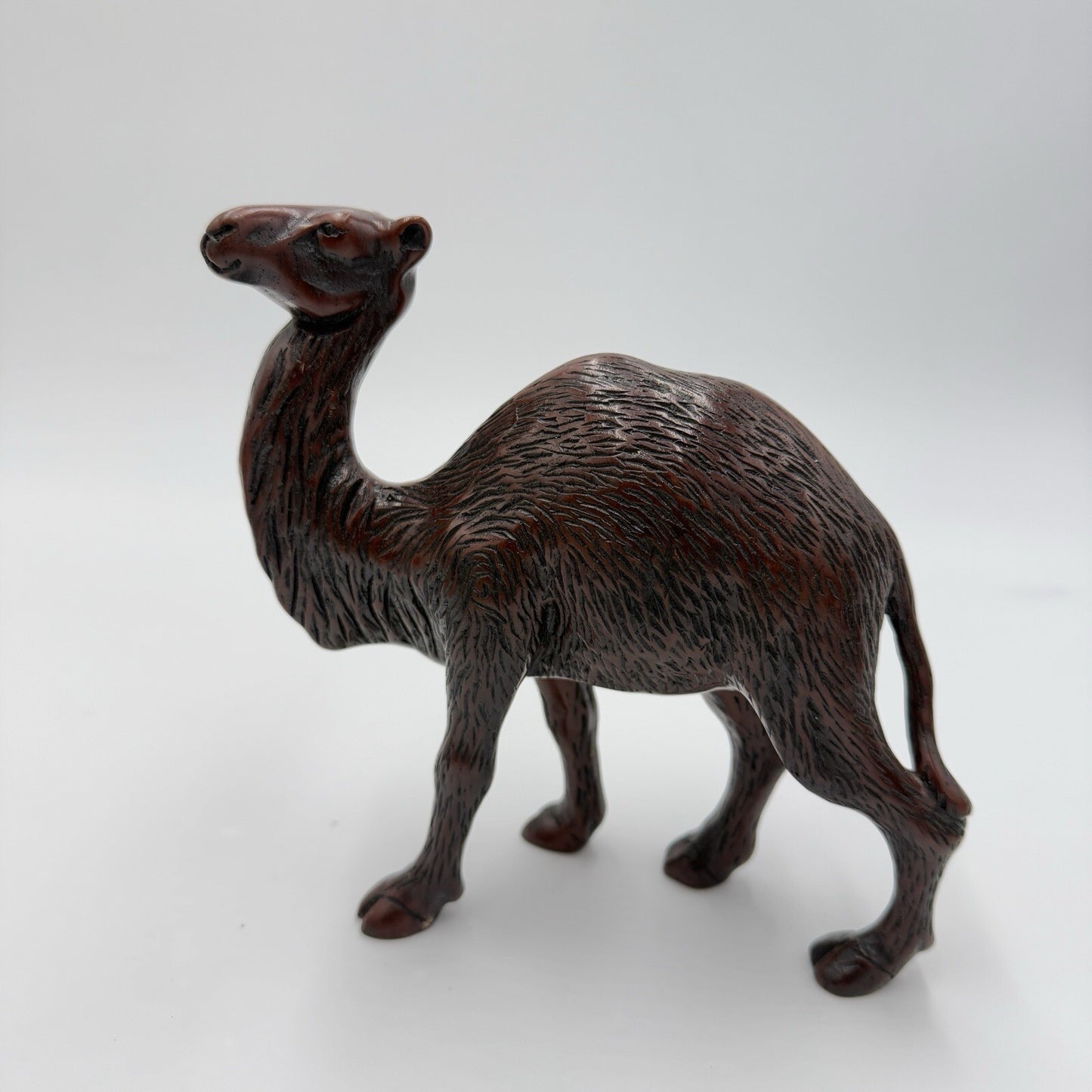 Carved Resin Camel Sculpture Detailed Solid Figurine 7" Nativity Animals Vintage