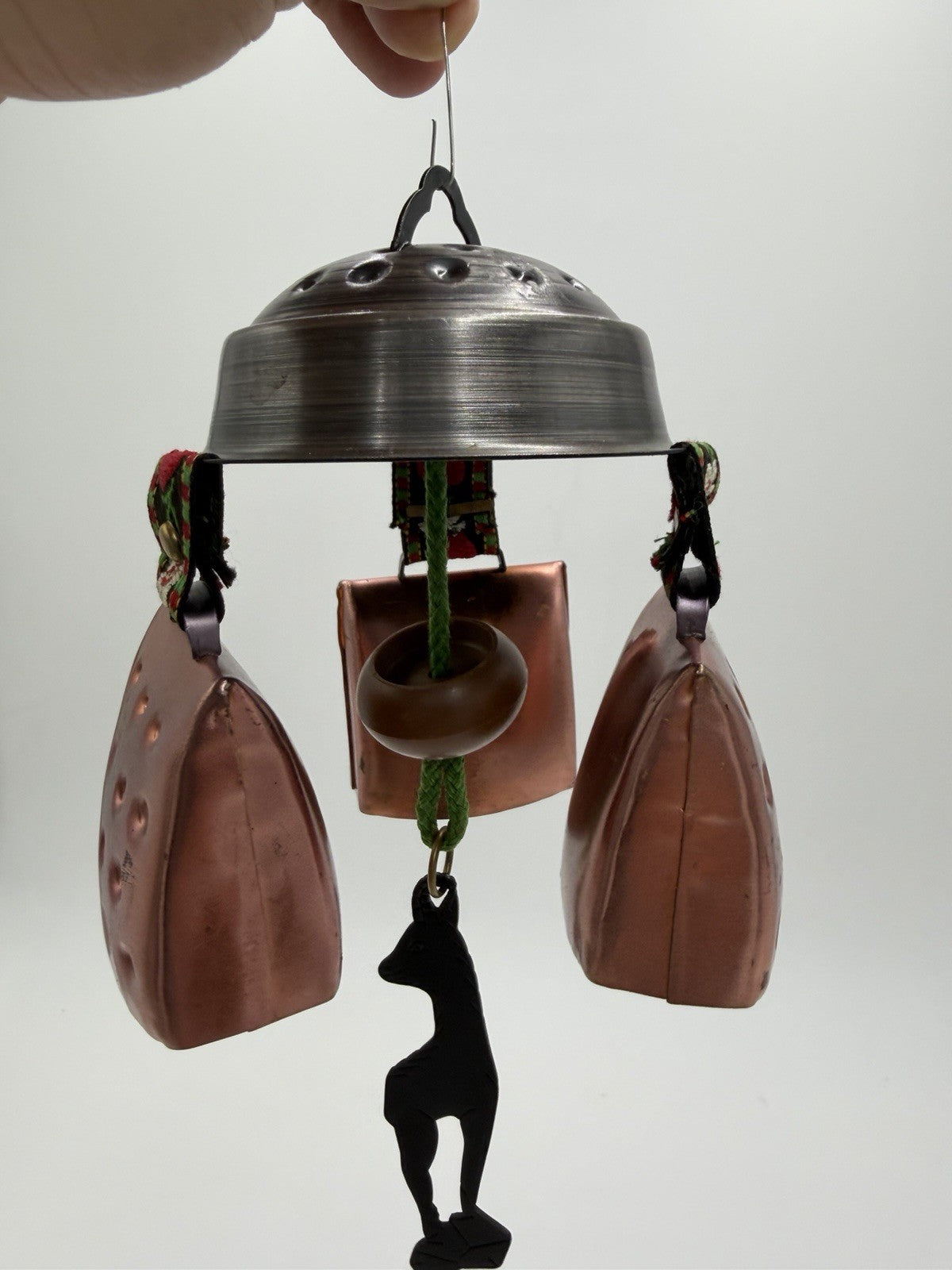 Vintage Alberto SA Mobaco Switzerland Cowbell Chimes Doorbell 9” Goat