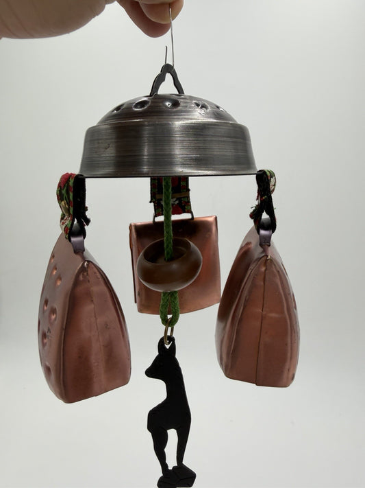 Vintage Alberto SA Mobaco Switzerland Cowbell Chimes Doorbell 9” Goat