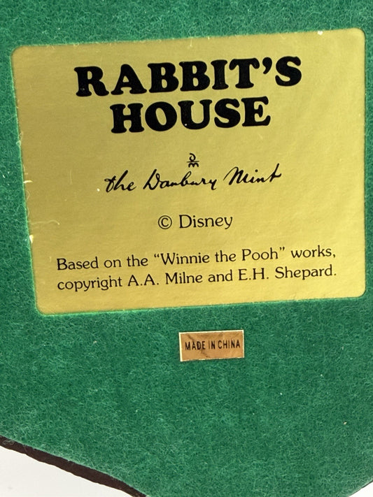 Rare Danbury Mint Winnie The Pooh Rabbits House Mini tree Figurine 5” Painted