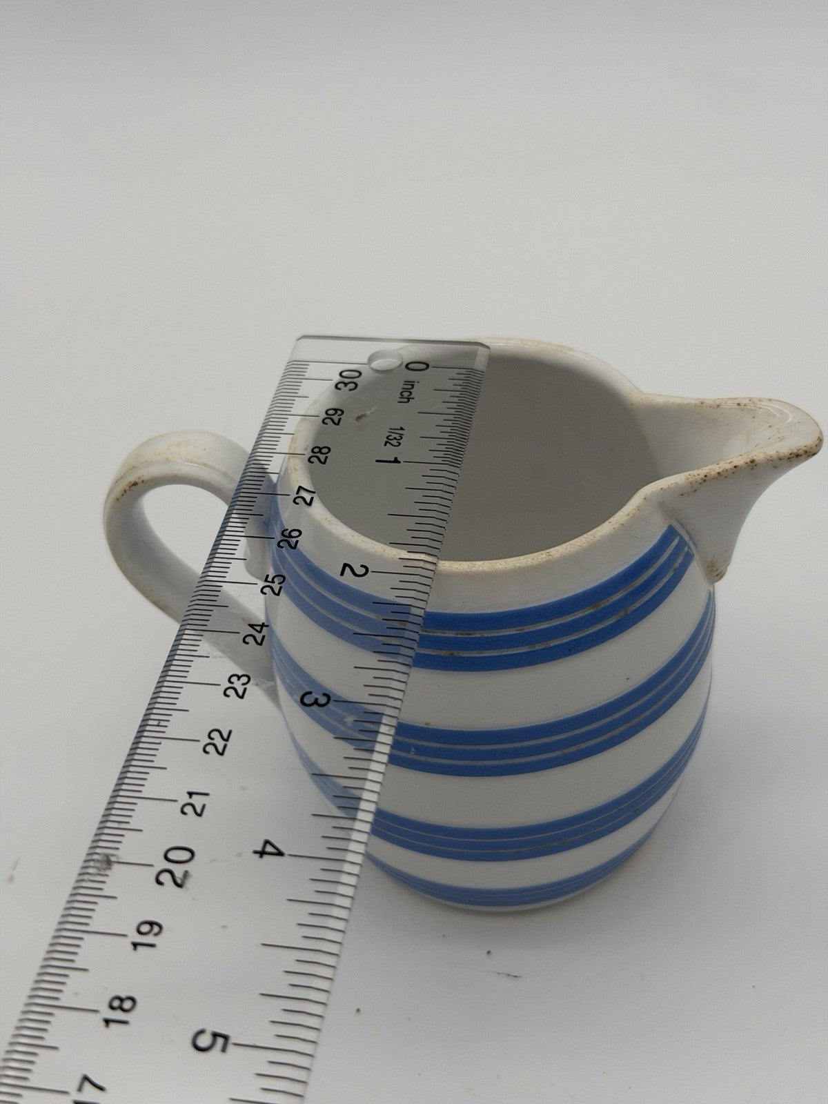 Vintage Villeroy & Boch Dresden Porcelain Saxony Blue Striped HG #7 Pitcher