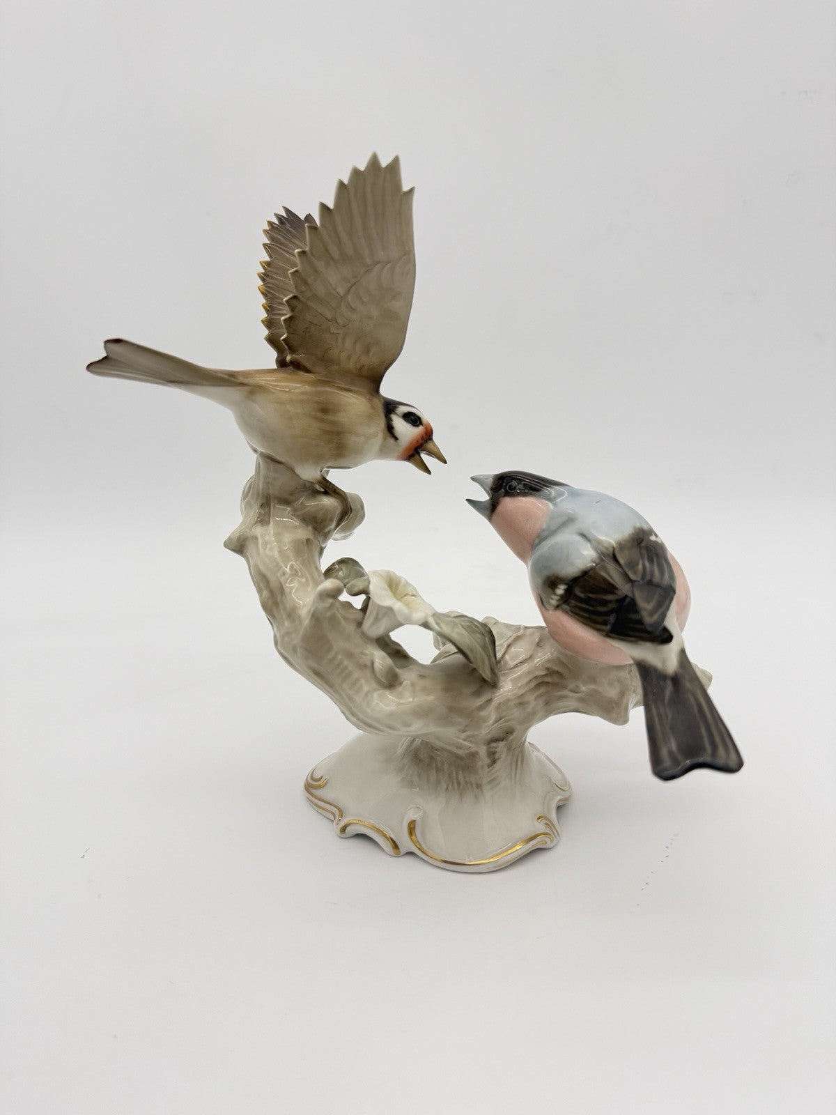 HUTSCHENREUTHER Germany Porcelain GOLDFINCH & BULLFINCH Figurine K Tutter Large