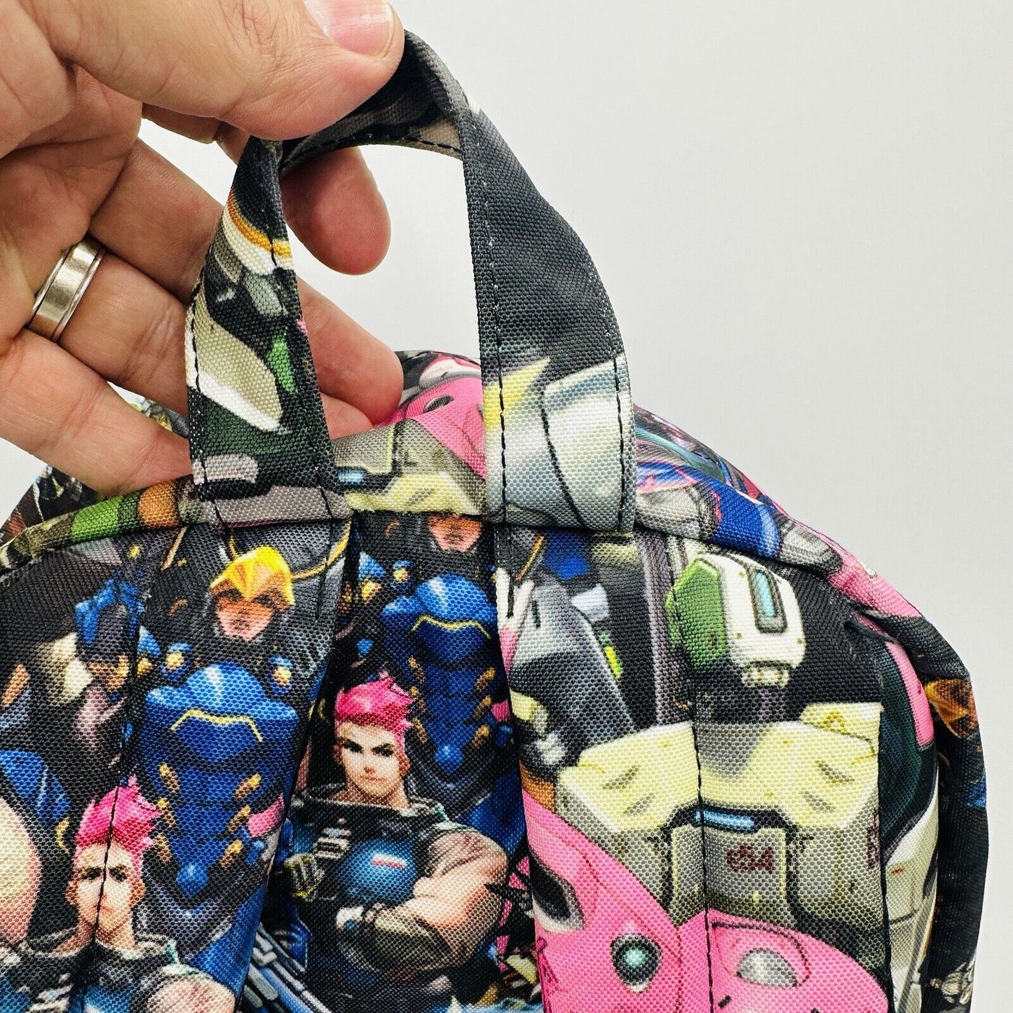 Loungefly Backpack Overwatch Character Collage Allover-Print Blizzard Video Game