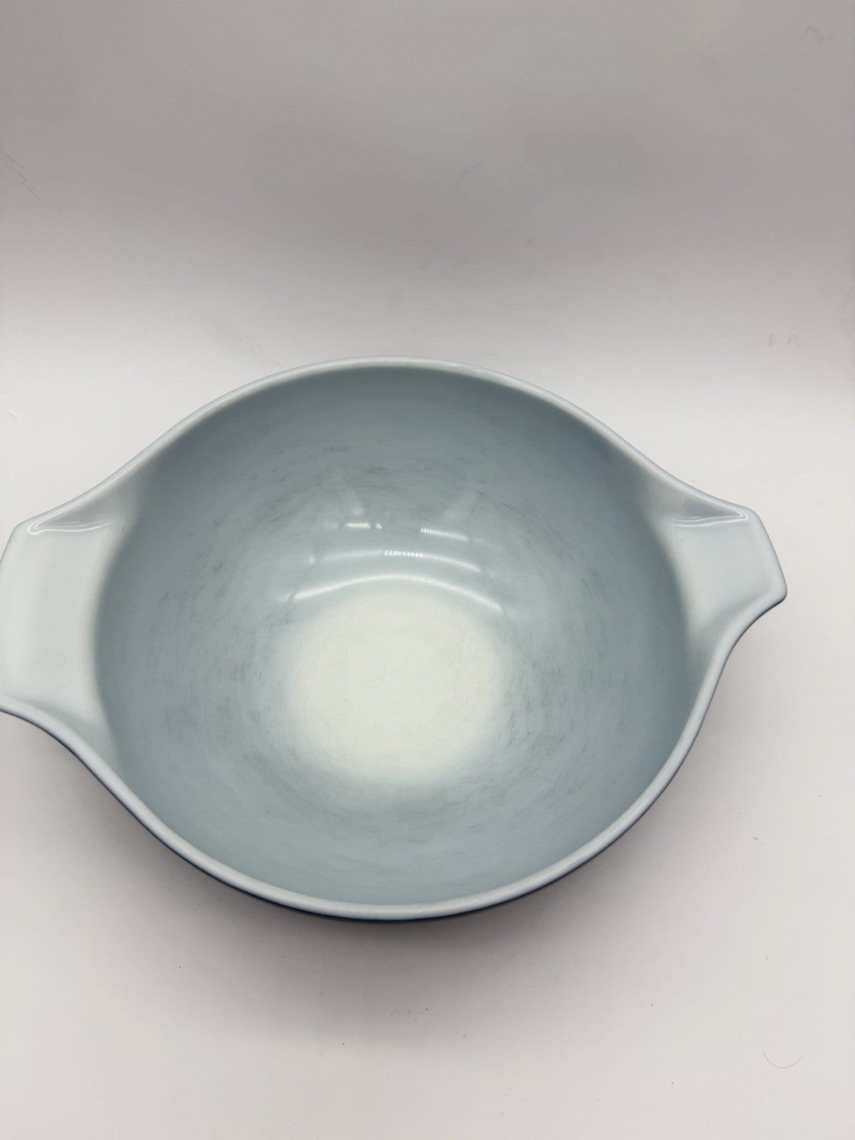 Vintage 4-Qt Pyrex Cinderella Nesting Bowl Colonial Mist Daisy Blue White #444