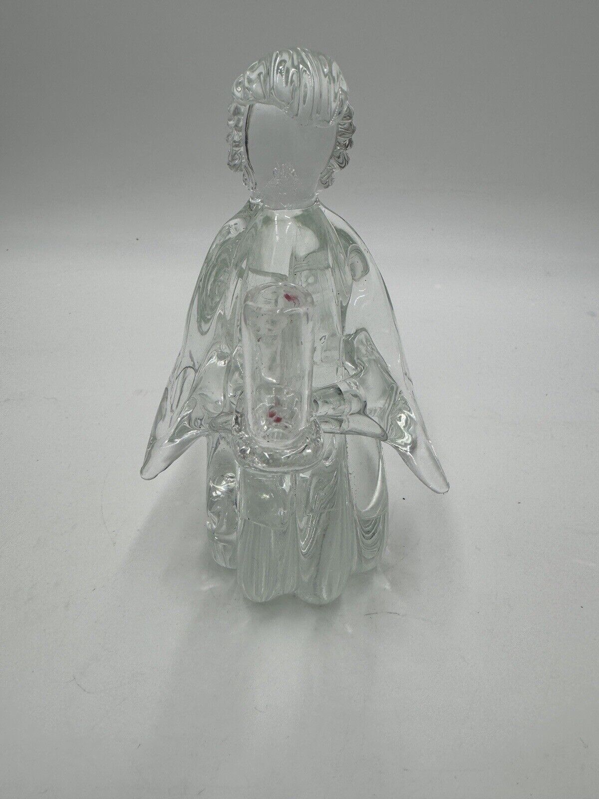 Vintage Ferro & Lazzarini Murano Glass Angel Candleholder Candlestick 6in Italy