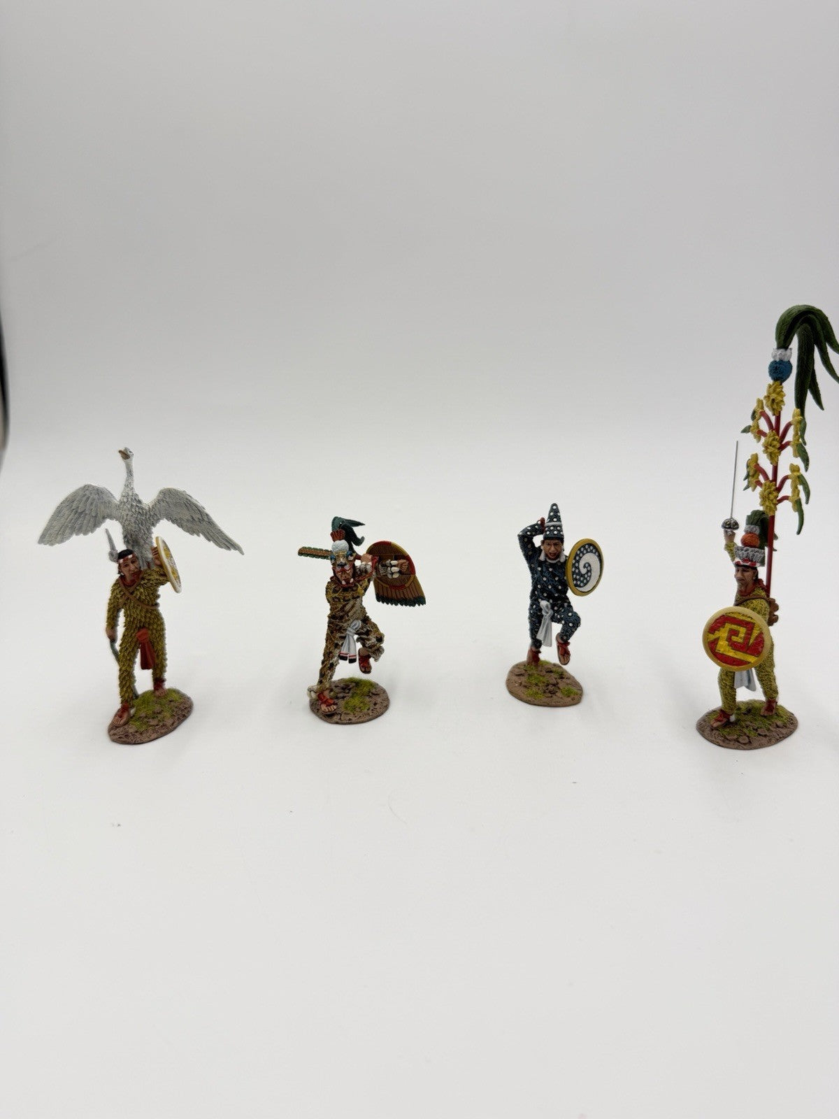 JOHN JENKINS Designs Diecast Painted AZTECS & CONQUISTADORS Soldiers 4 Figurines