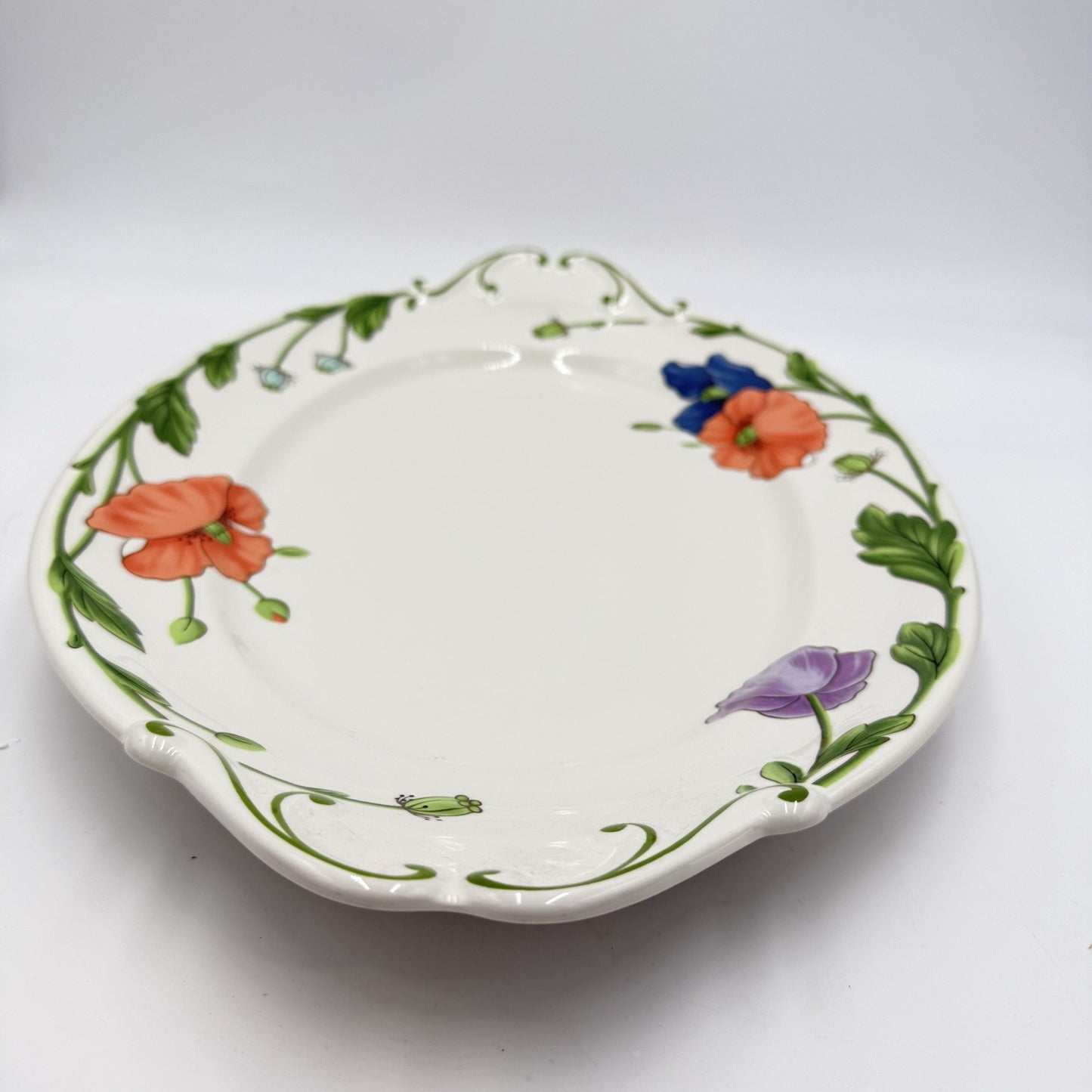 Villeroy & BOCH Porcelain Germany  #1748 AMAPOLA Patter Floral Oval Platter 17”