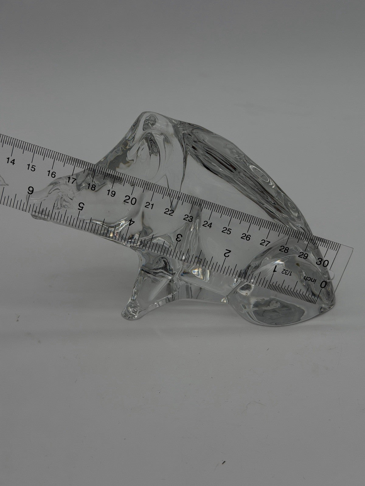 Baccarat France Crystal Boar Figurine Vintage Signed Zodiac Collection
