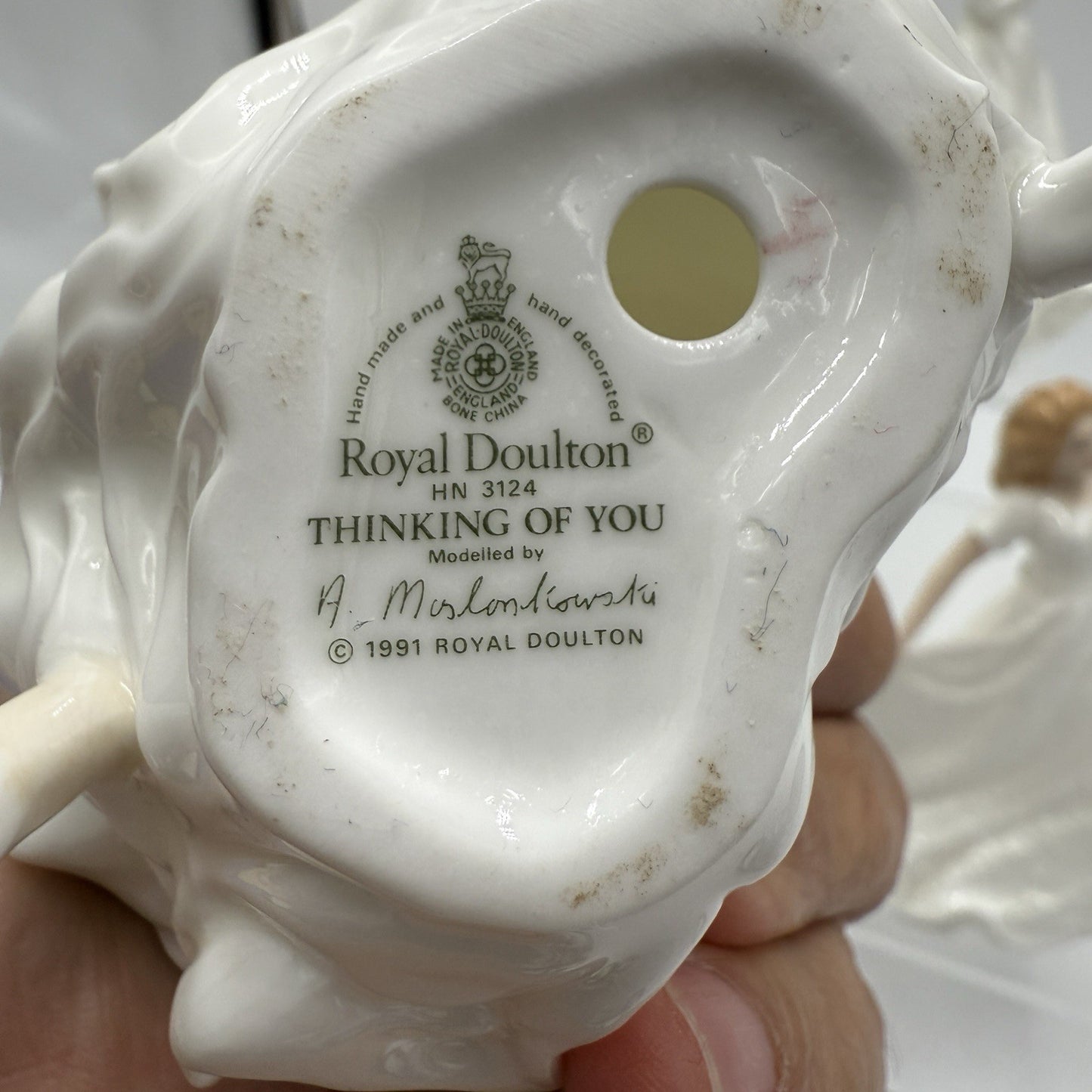 Royal Doulton Porcelain England White Ladies By A. Maslankowski Figurines Set