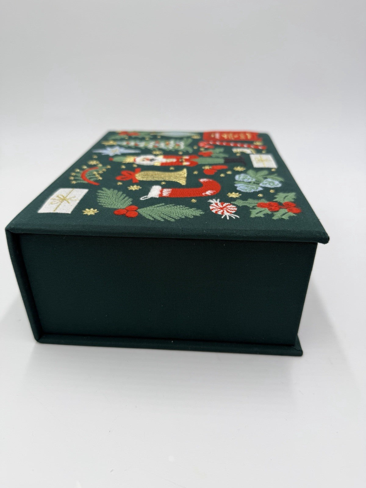 Rifle Paper Co Embroidered Christmas Letter For Santa Decorative Box 3.5”x7”x10