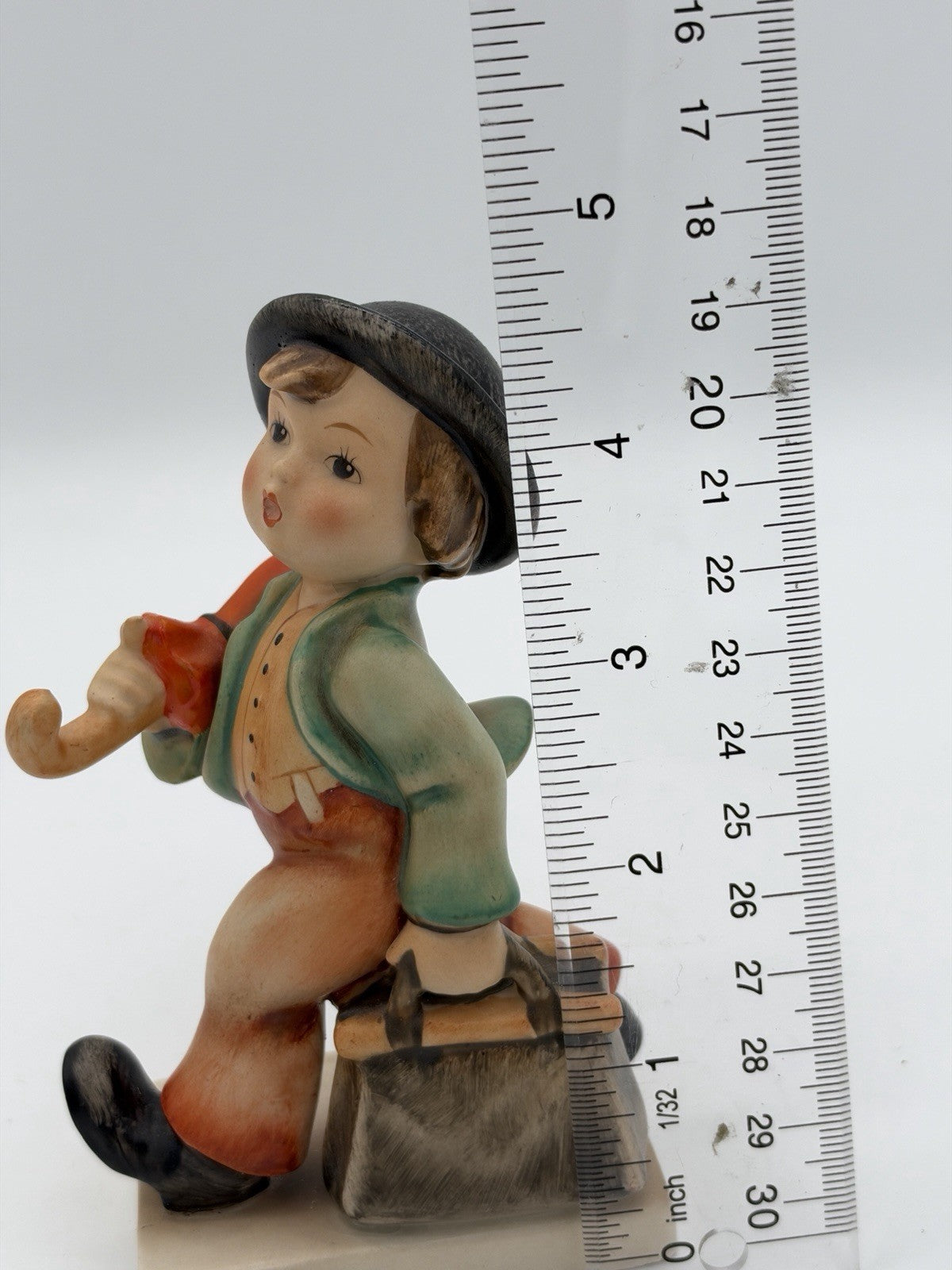 Hummel Goebel Merry Wanderer 1950 Mark West Germany 4.75” Porcelain Figurine