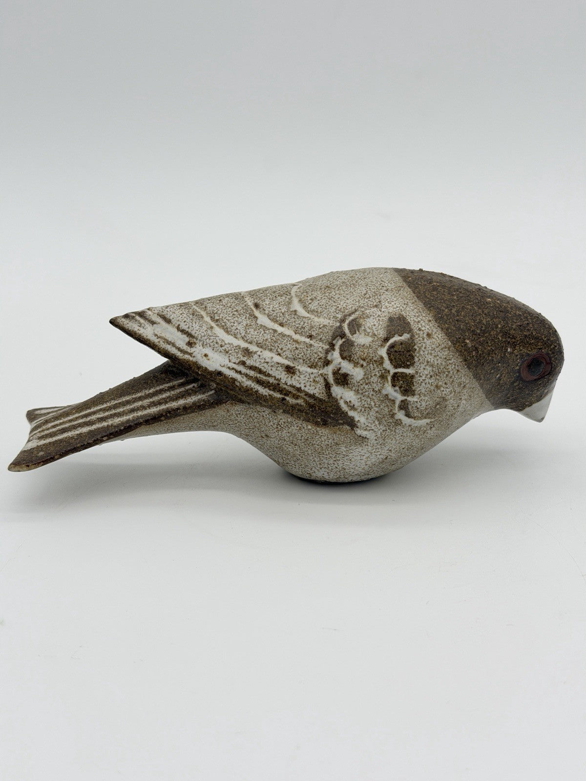 Andersen Design Studio Art Pottery Grosbeak Bird Figurine 6”x3” Vintage