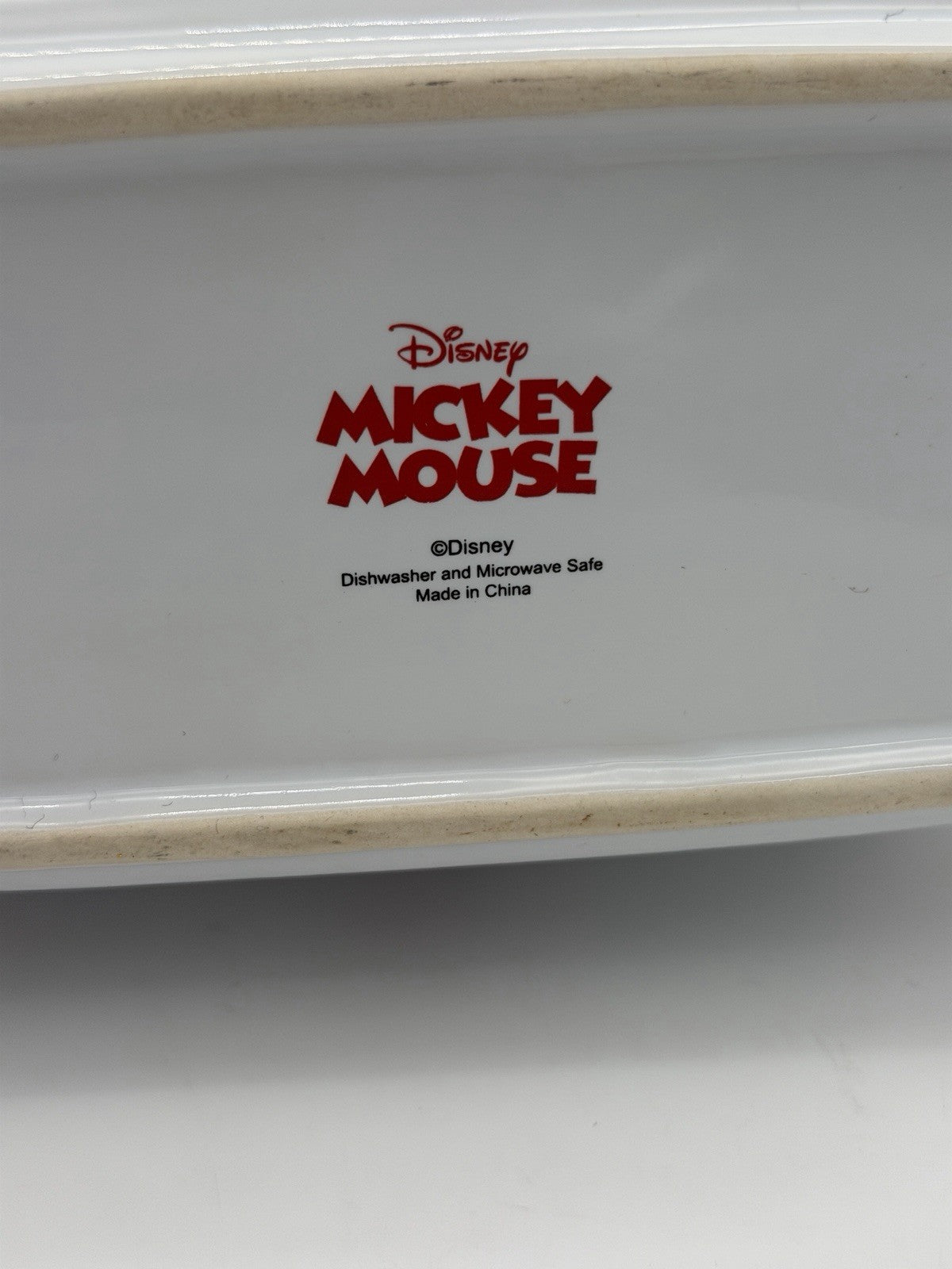 Disney Mickey Minnie Mouse Christmas Sketchbook Loaf Pan Bowl Porcelain