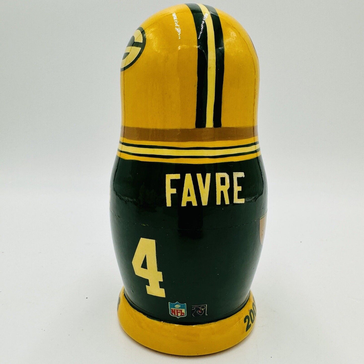 Green Bay Packers Nesting Dolls Handmade Vintage 2002 Set 5 Wisconsin