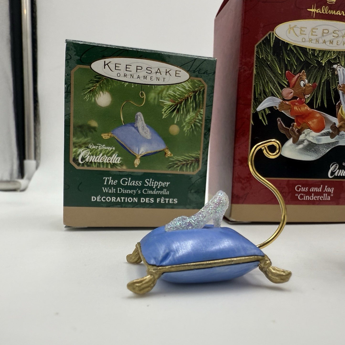 Hallmark Disney Cinderella Slipper Gus & Jaq Coach Ornaments Set 4 PCs